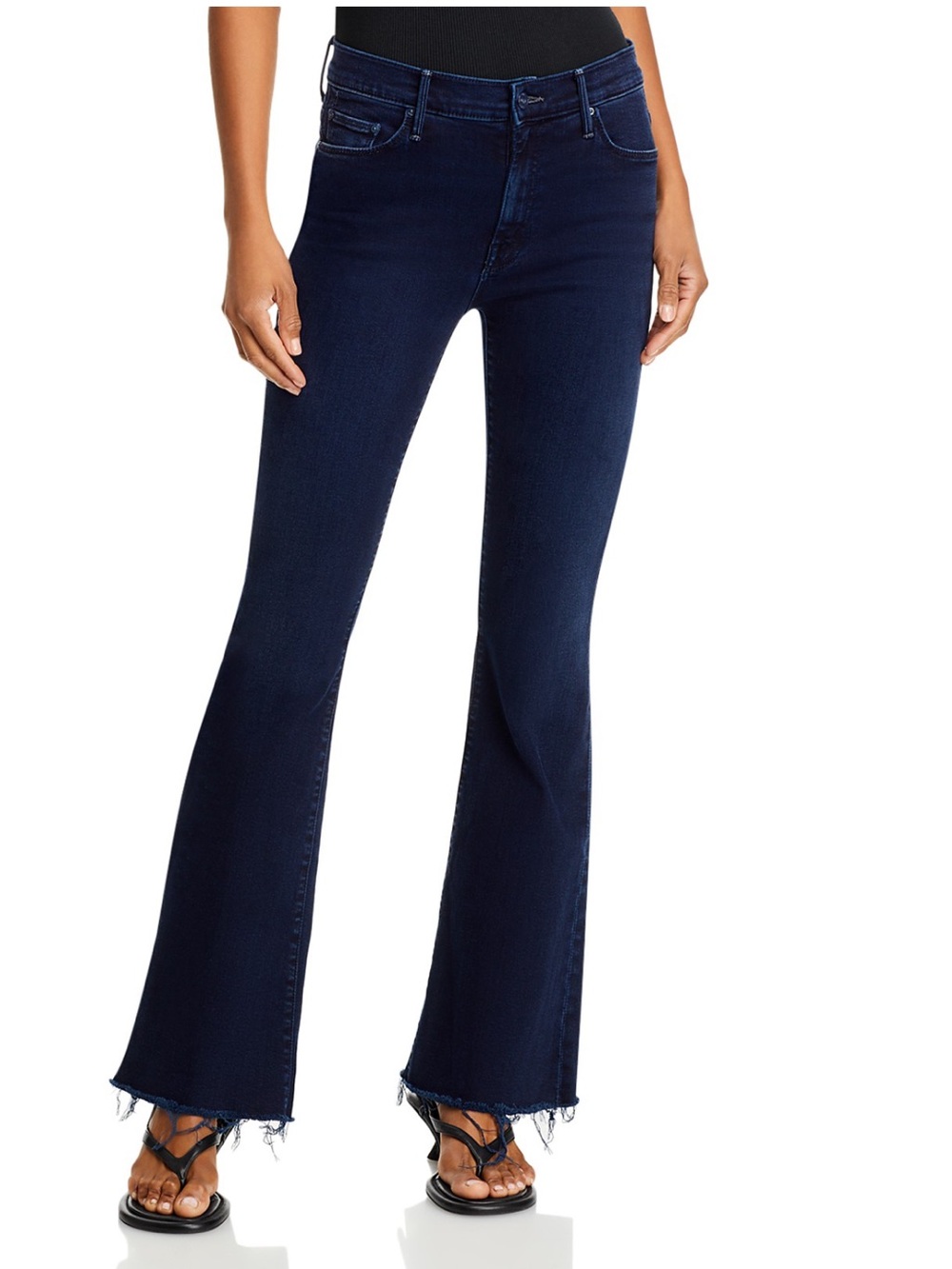 MOTHER Flare Jeans with Frayed Hem